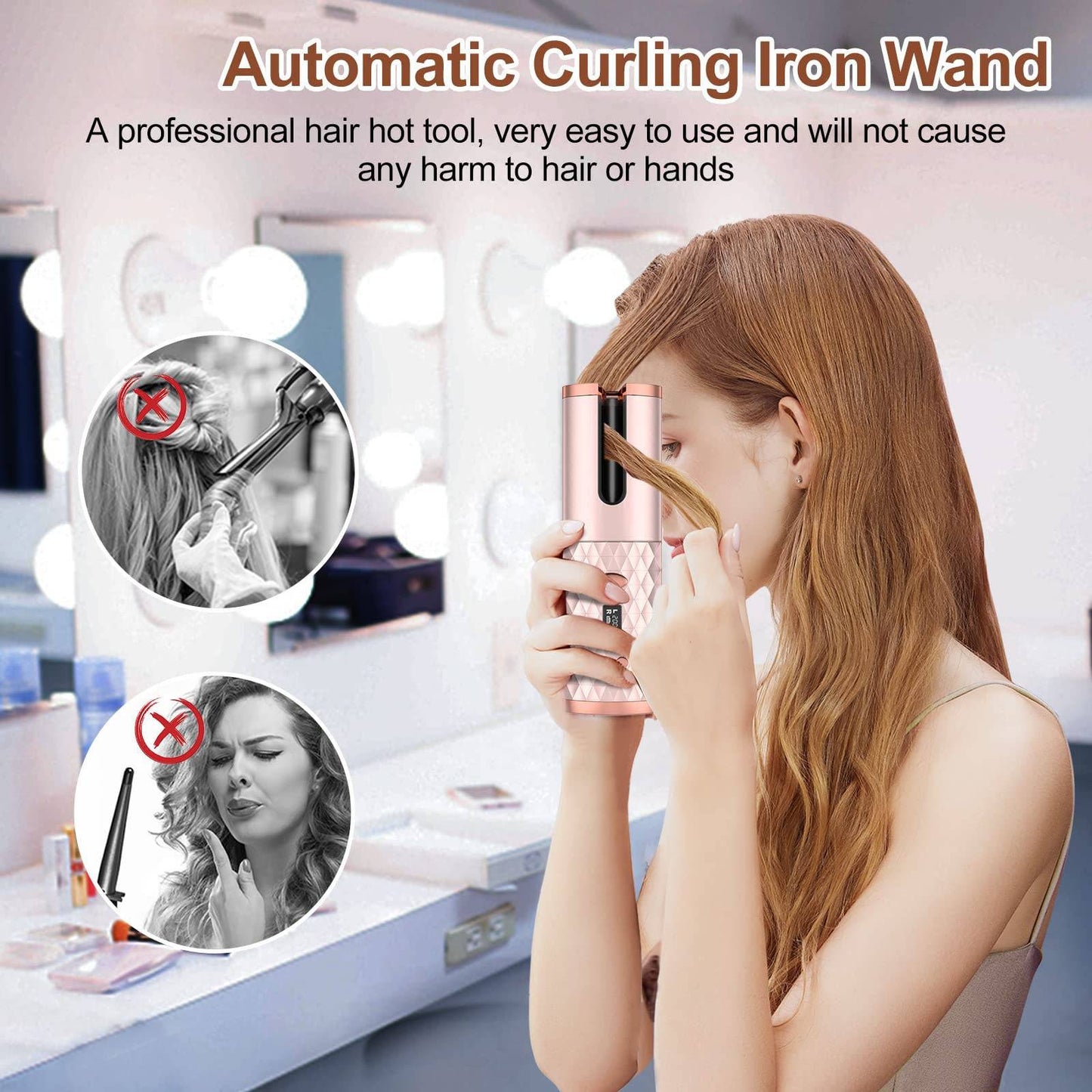 Portable Automatic Hair Curler, Ceramic